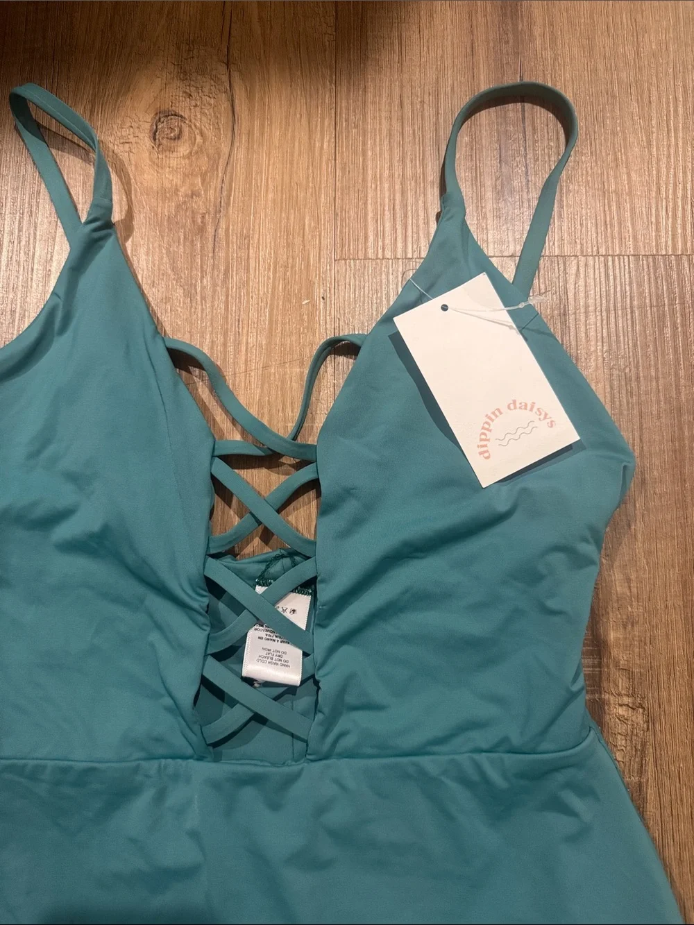 Dippin daisys bliss one piece envy teal blue medium NWT